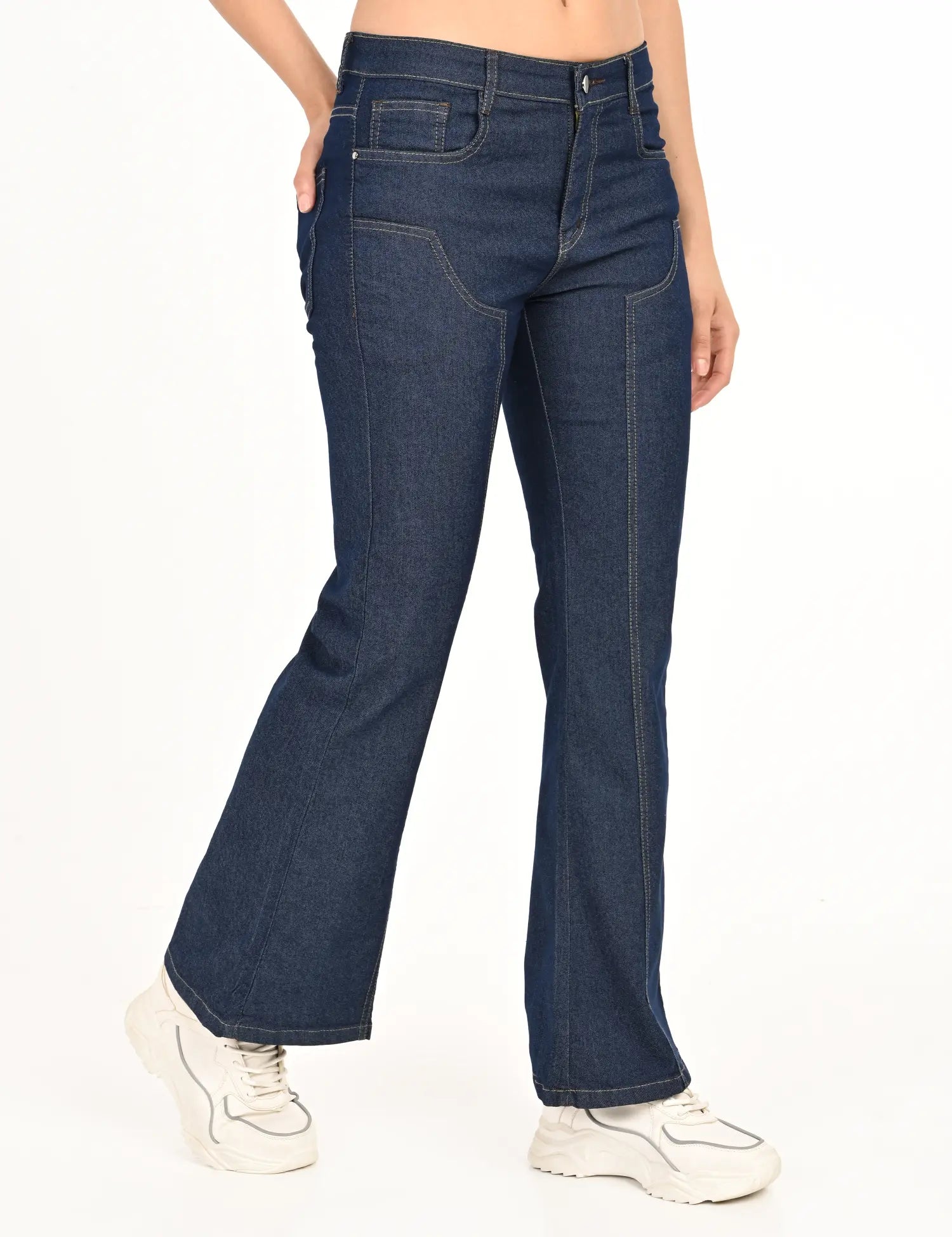 High-Rise Stretch Bootcut Denim