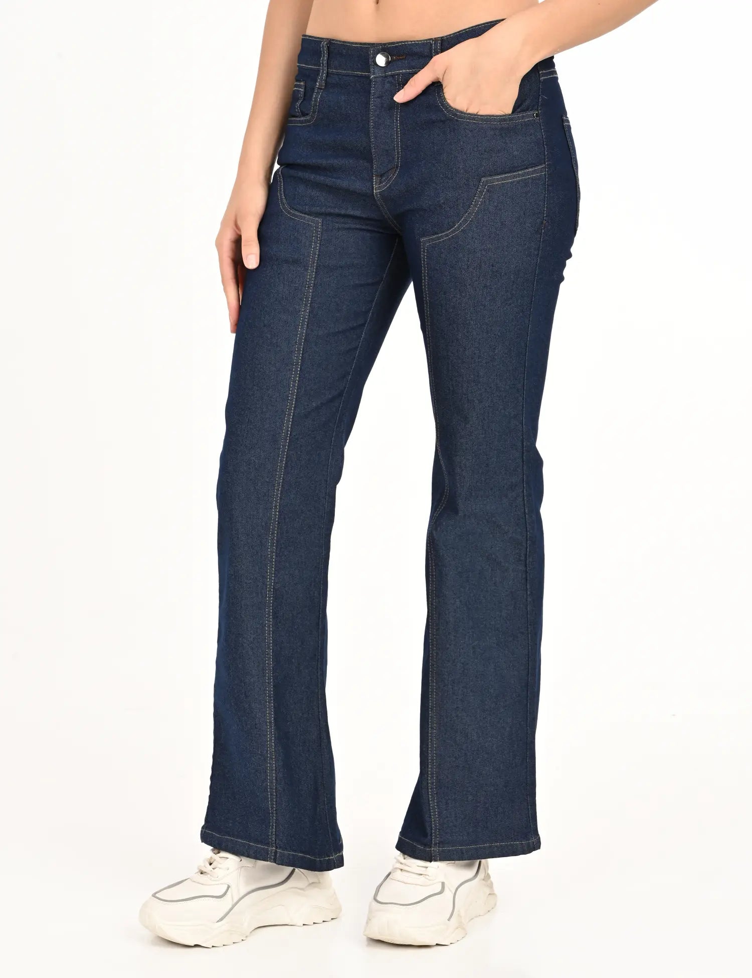 High-Rise Stretch Bootcut Denim