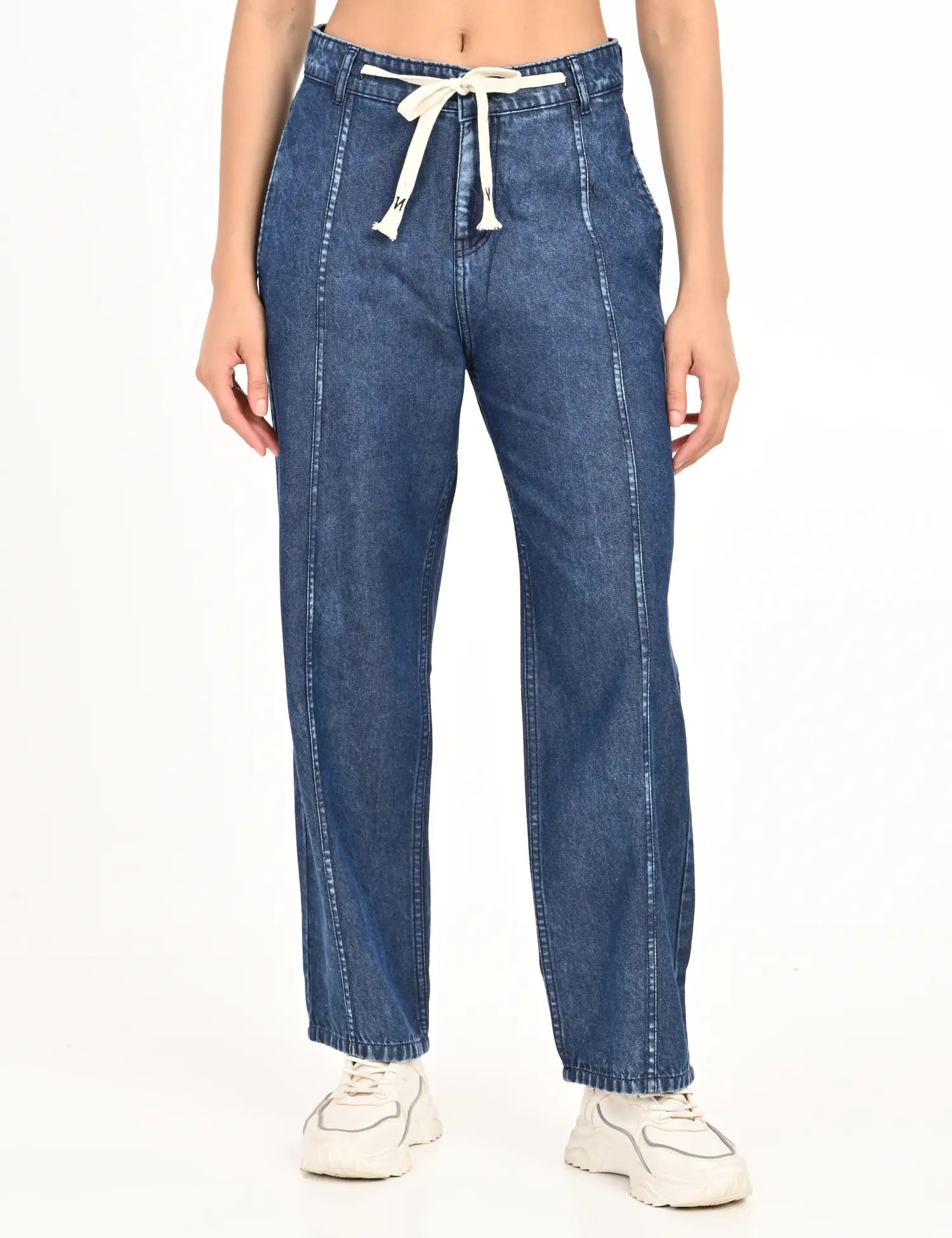 Women’s Dark Blue Denim Jogger Jeans