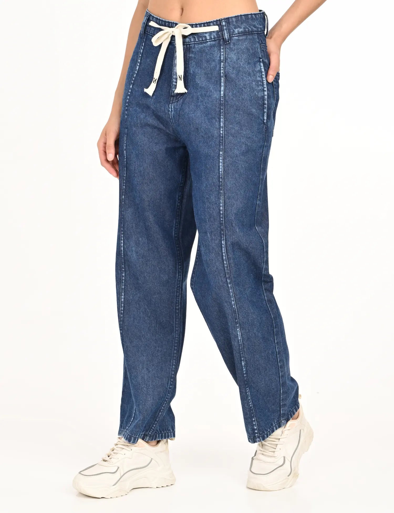 Women’s Dark Blue Denim Jogger Jeans