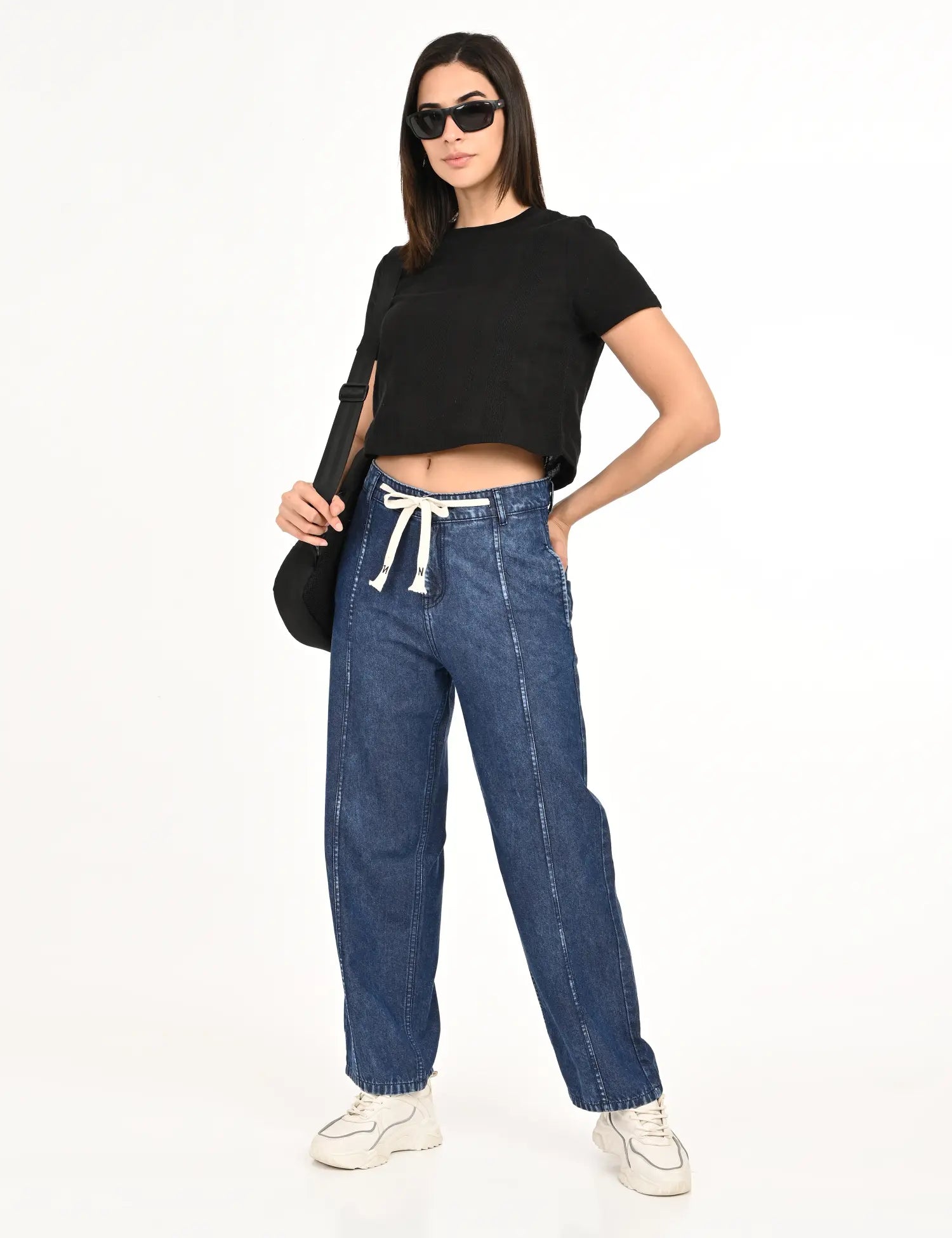 Women’s Dark Blue Denim Jogger Jeans