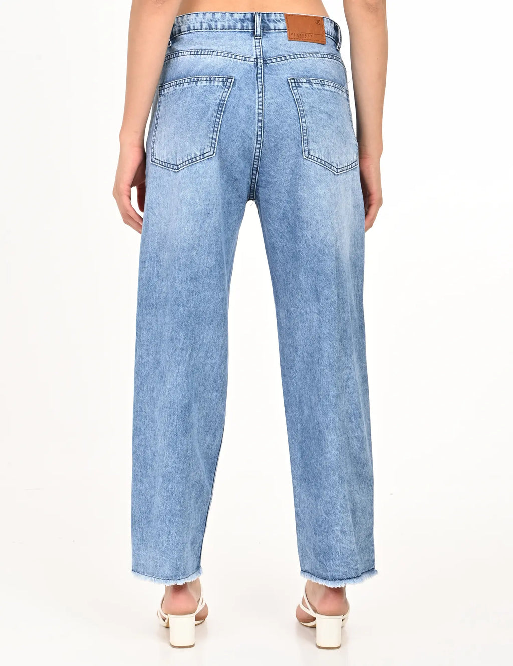 Embroidered High-Rise Wide-Leg Denim Jeans