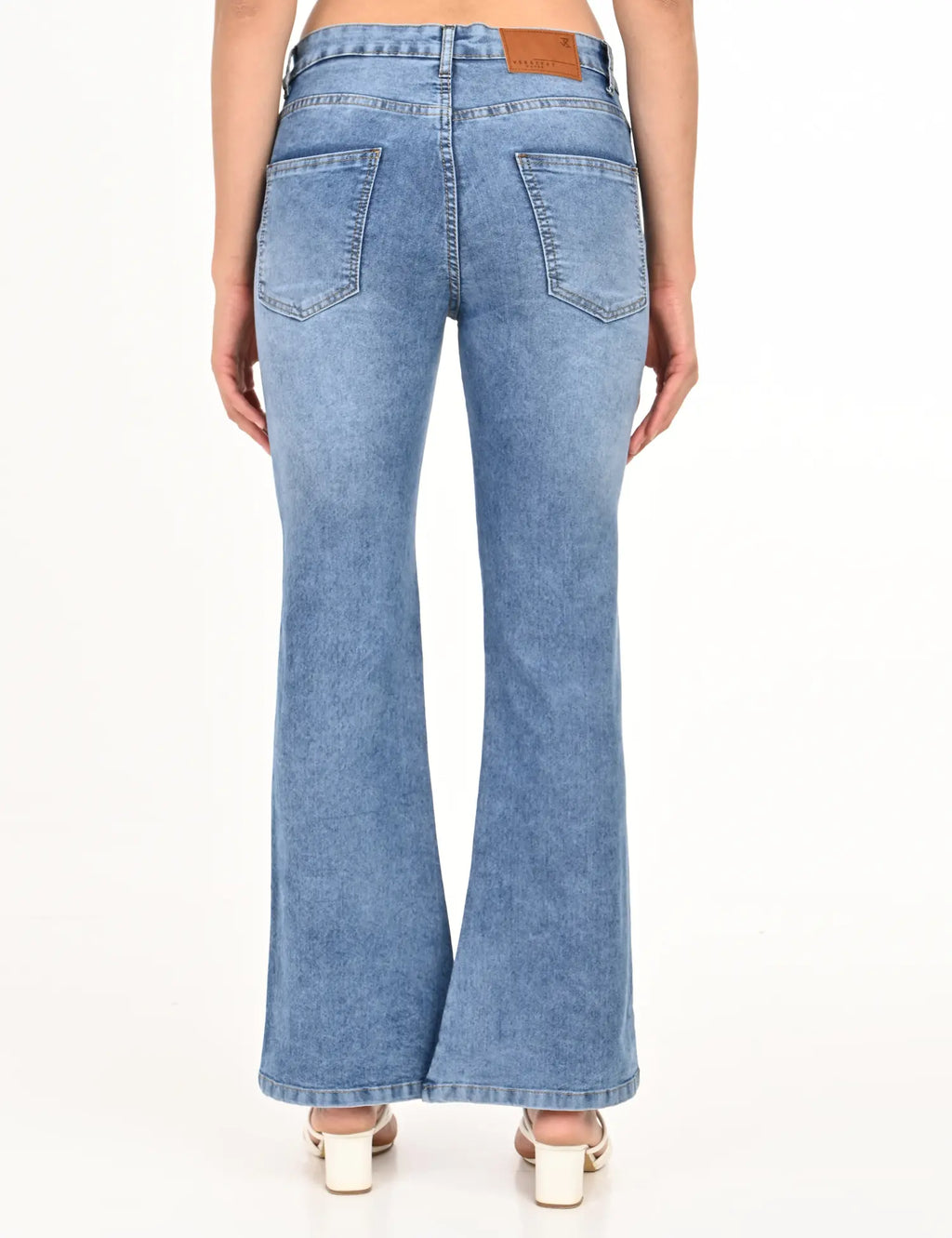 Women’s Light Blue High-Rise Flared Jeans
