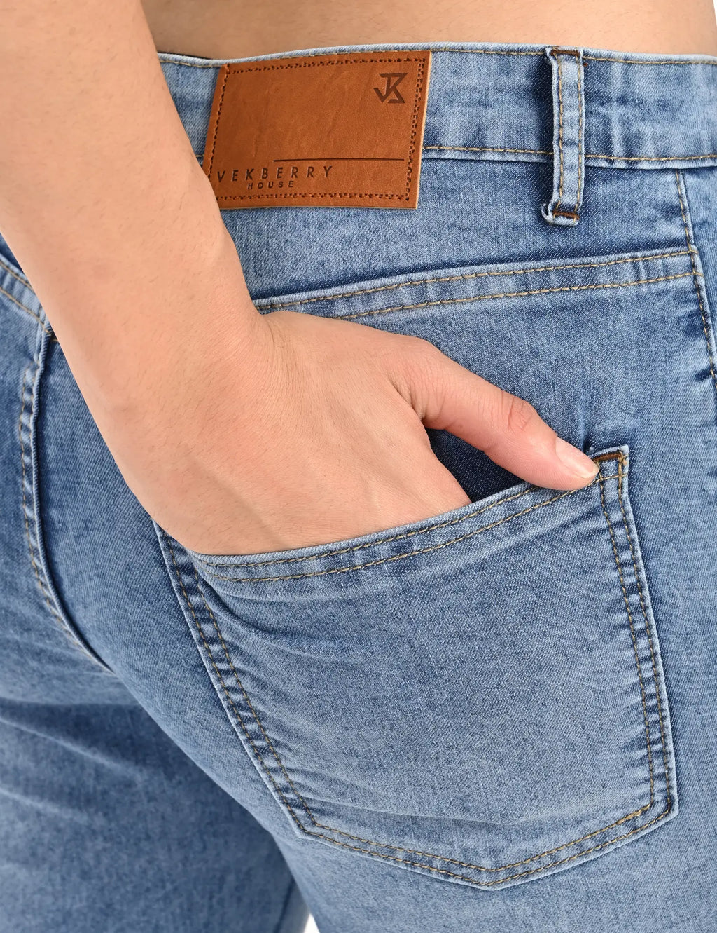 Women’s Light Blue High-Rise Flared Jeans