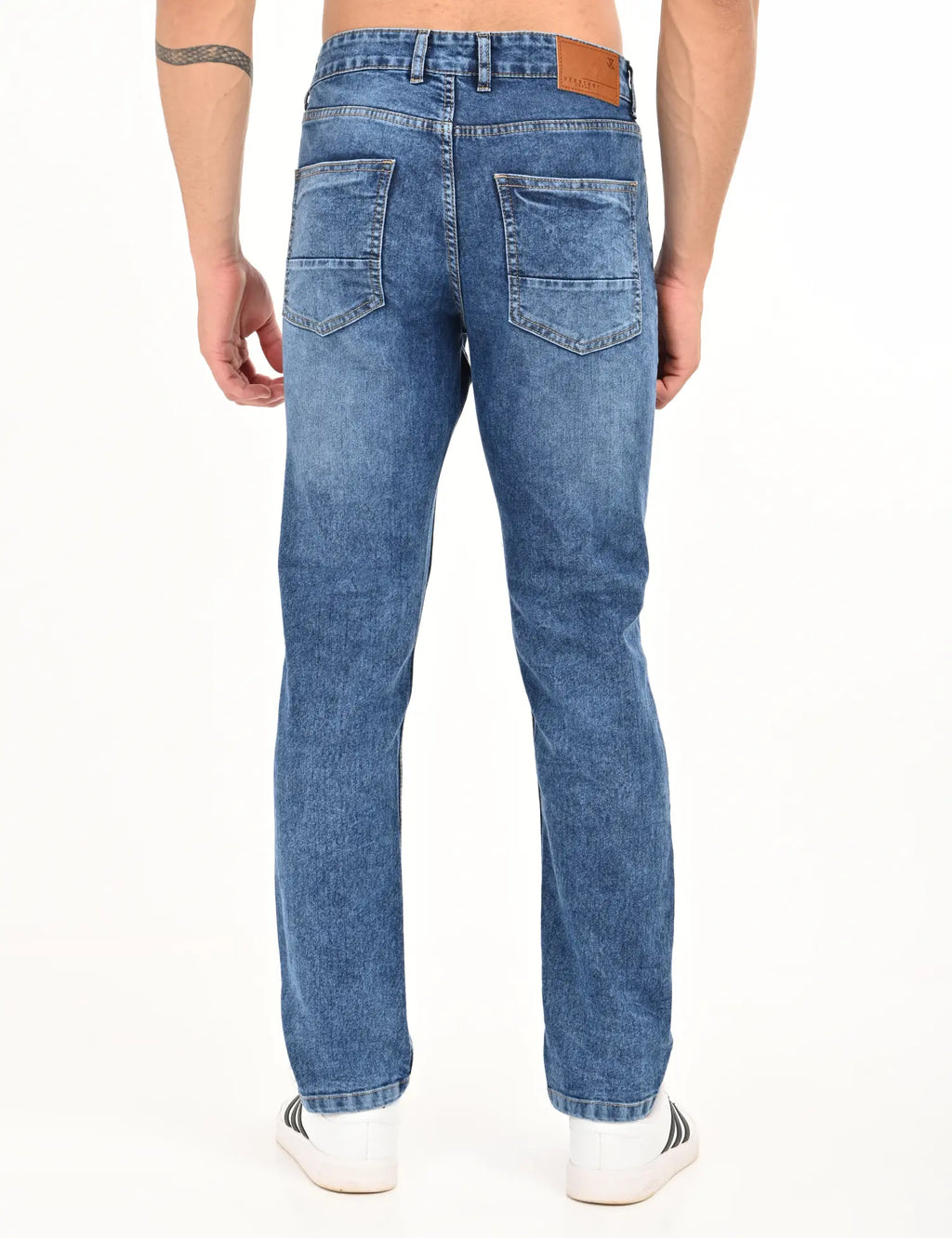 Men’s Mid-Blue Straight Fit Denim