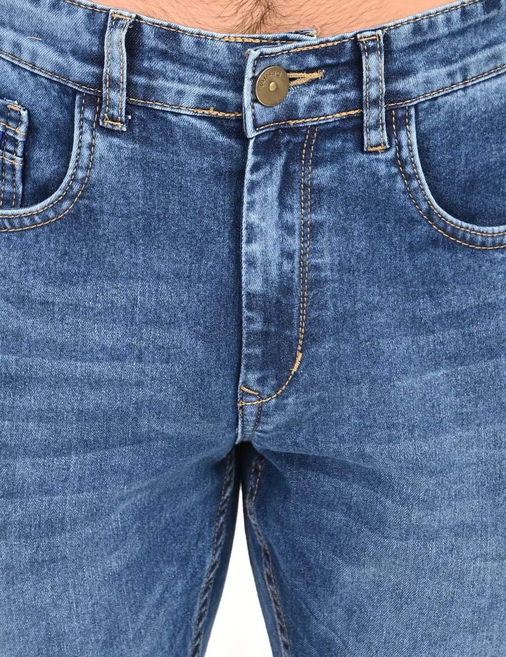 Men’s Mid-Blue Straight Fit Denim