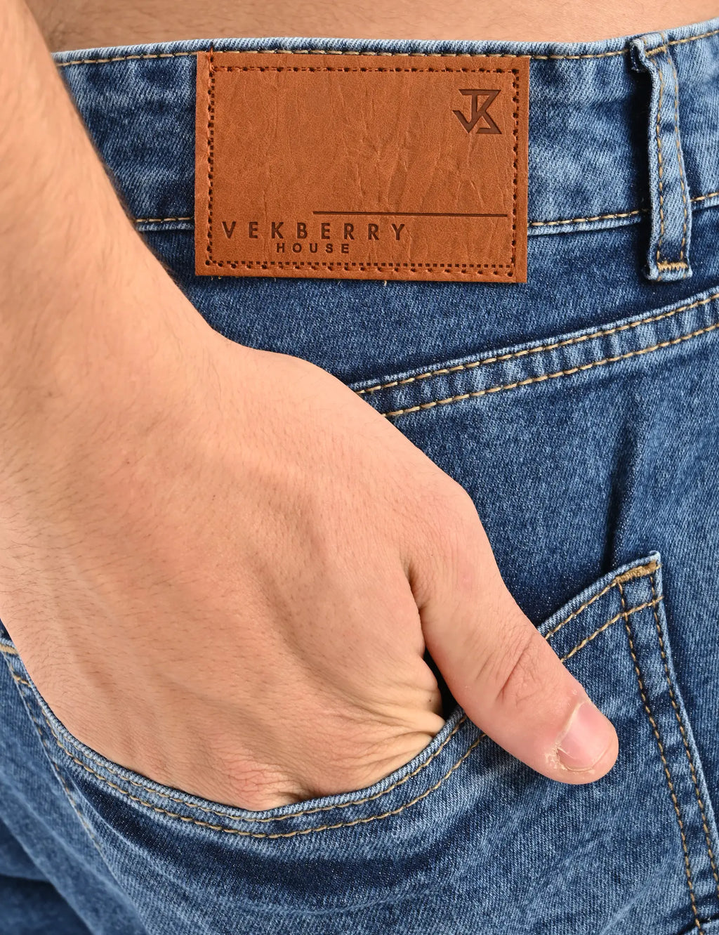 Men’s Mid-Blue Straight Fit Denim