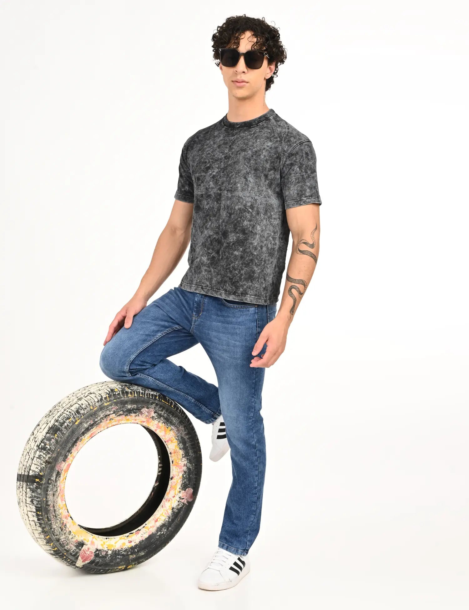 Men’s Mid-Blue Straight Fit Denim