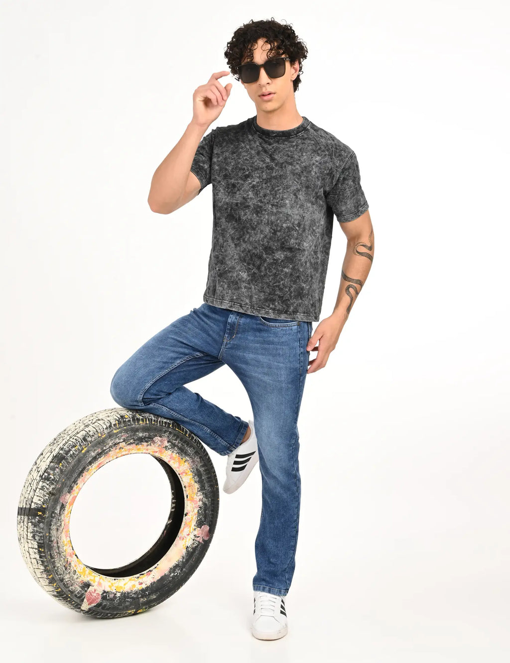 Men’s Mid-Blue Straight Fit Denim