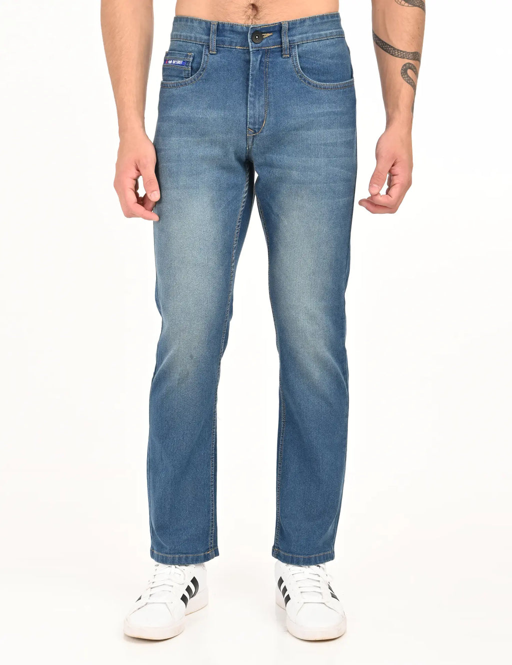 Men’s Light Vintage Blue Straight Fit Denim