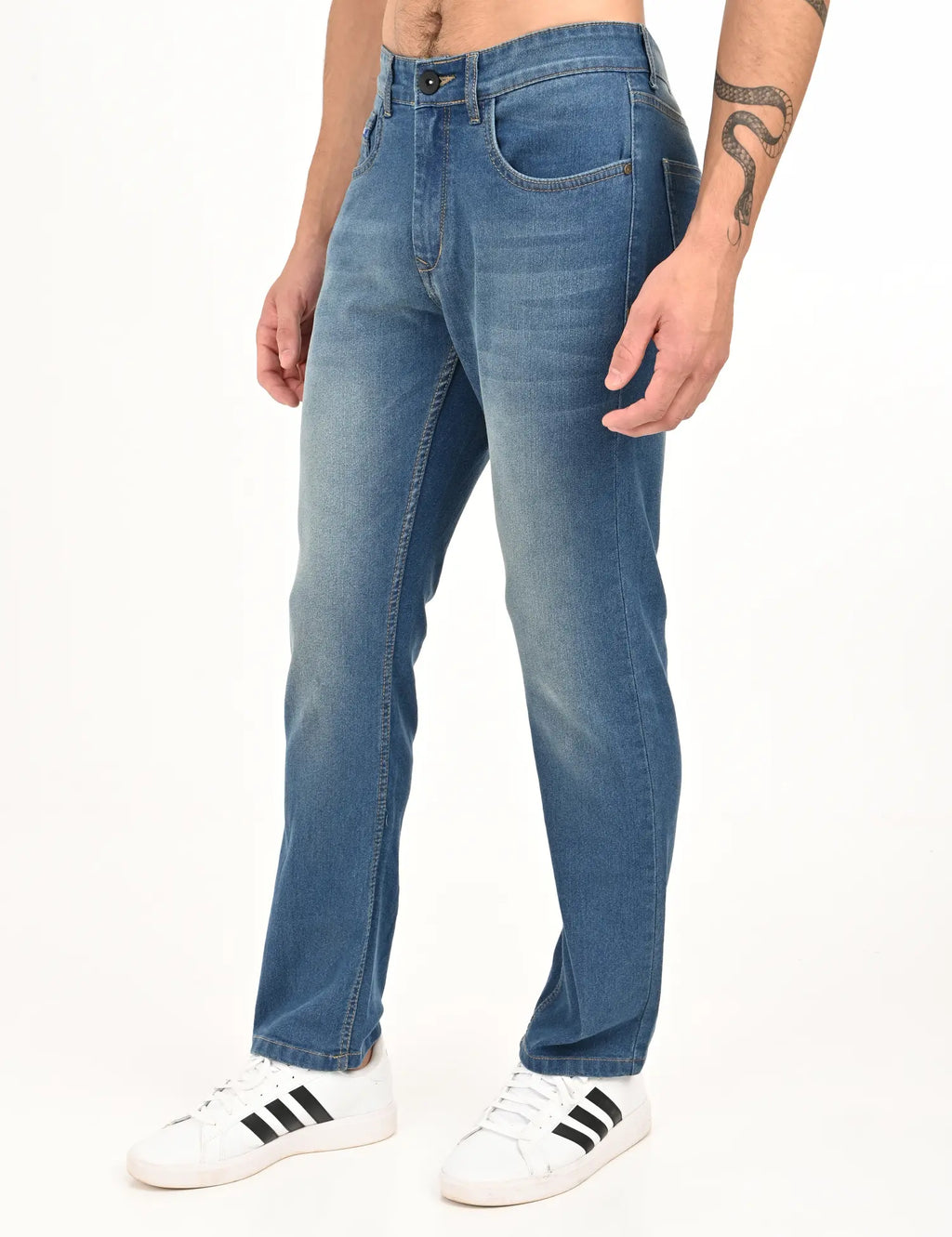 Men’s Light Vintage Blue Straight Fit Denim