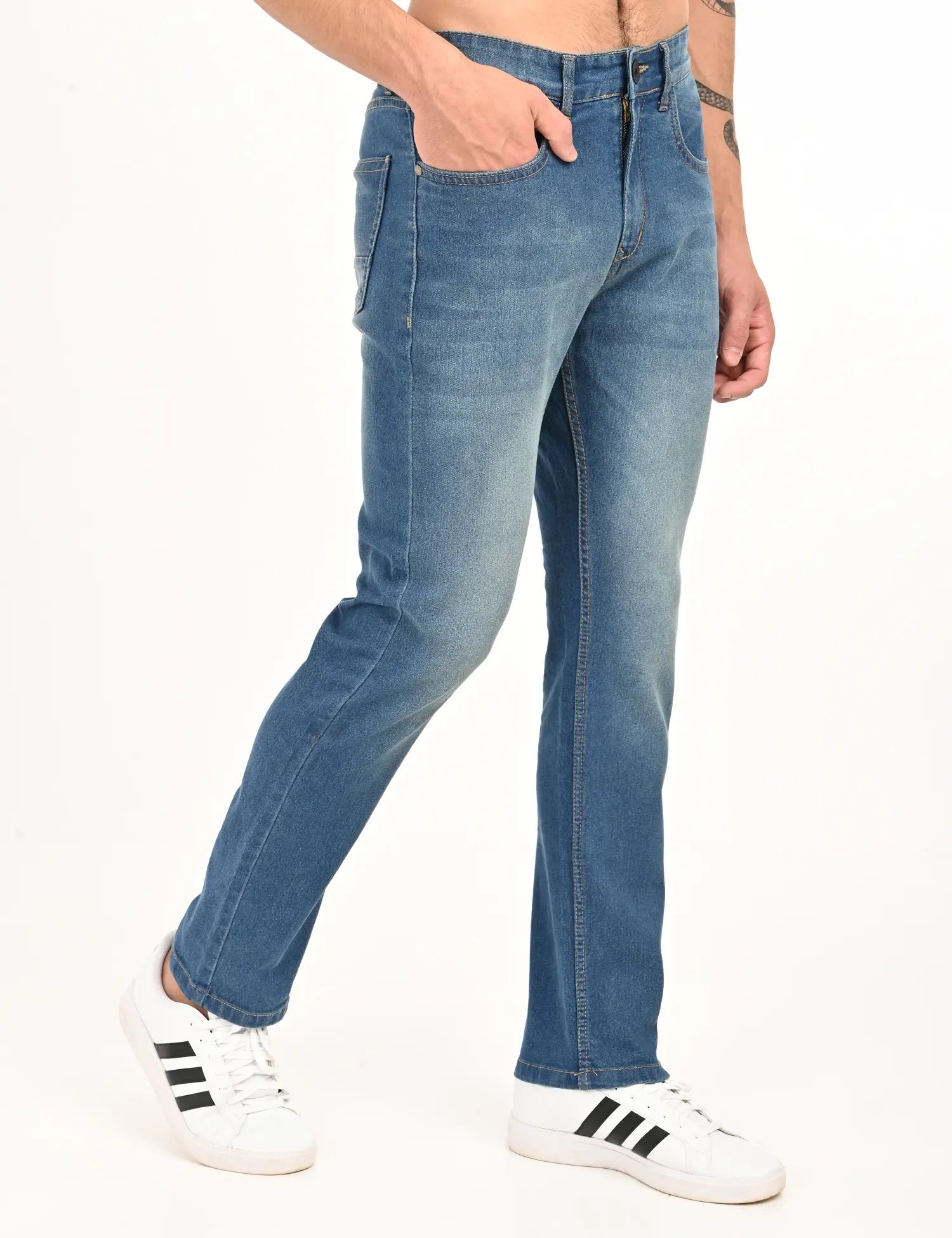 Men’s Light Vintage Blue Straight Fit Denim