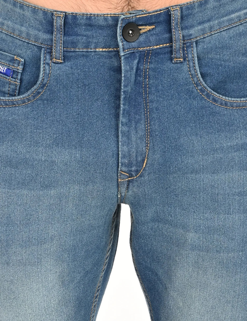 Men’s Light Vintage Blue Straight Fit Denim