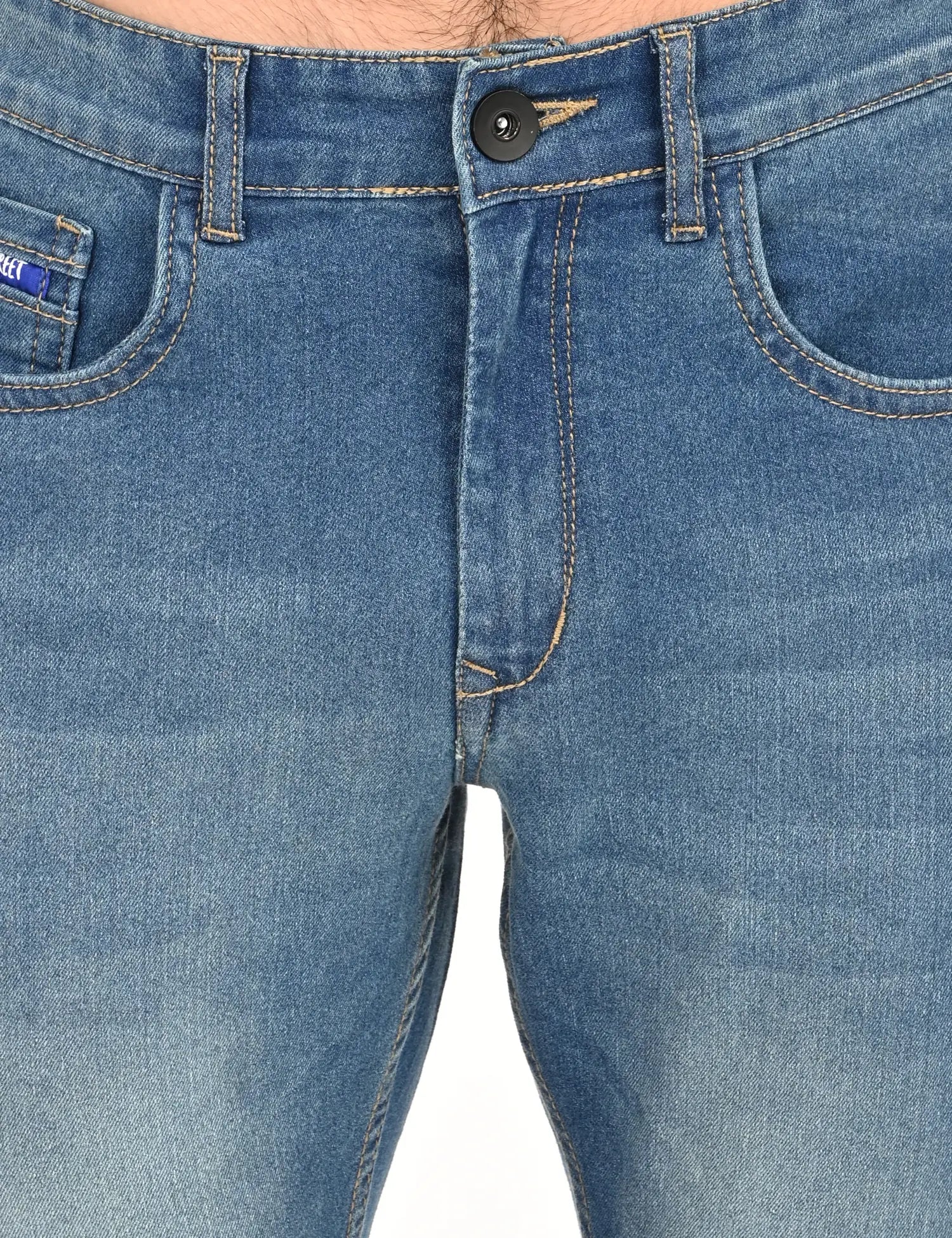 Men’s Light Vintage Blue Straight Fit Denim