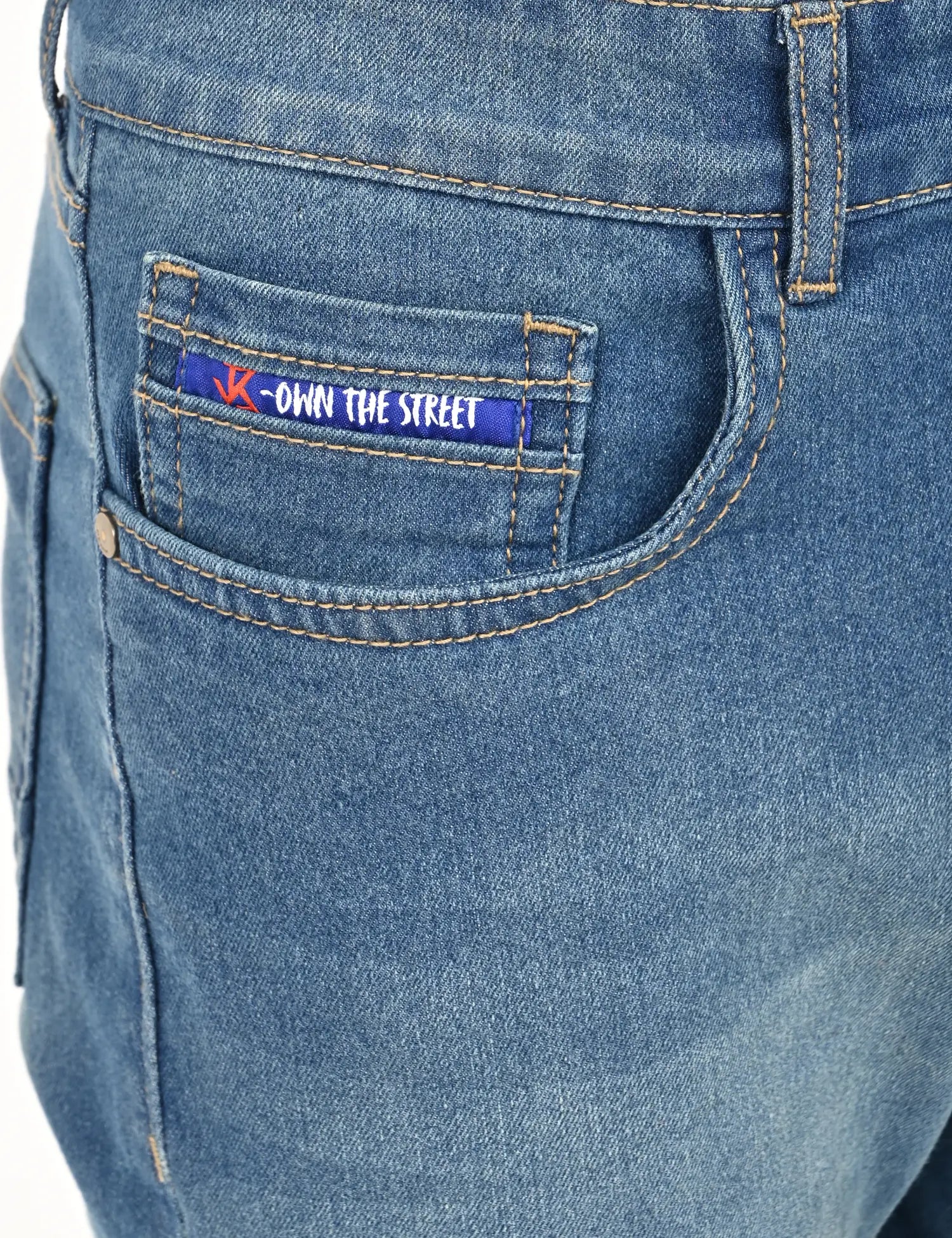 Men’s Light Vintage Blue Straight Fit Denim