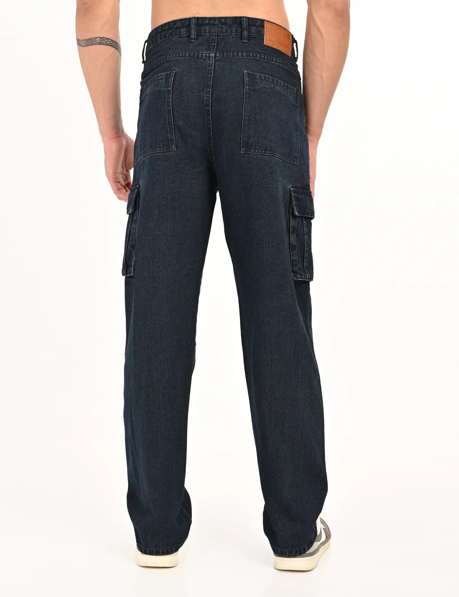 NexWear Utility Cargo Jeans-Tinted Green