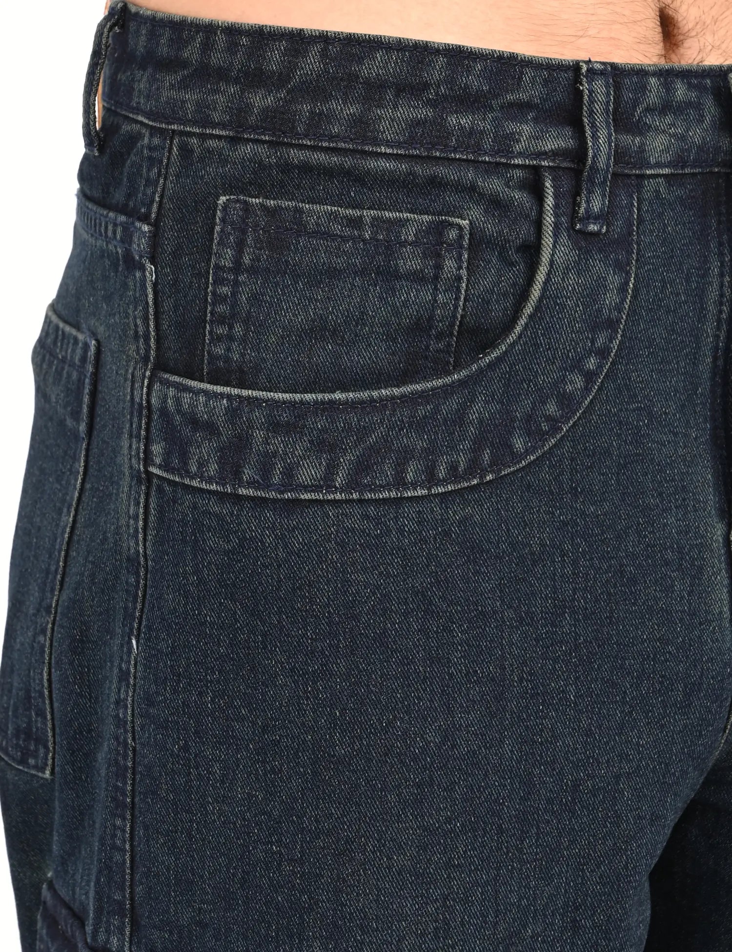 NexWear Utility Cargo Jeans-Tinted Green