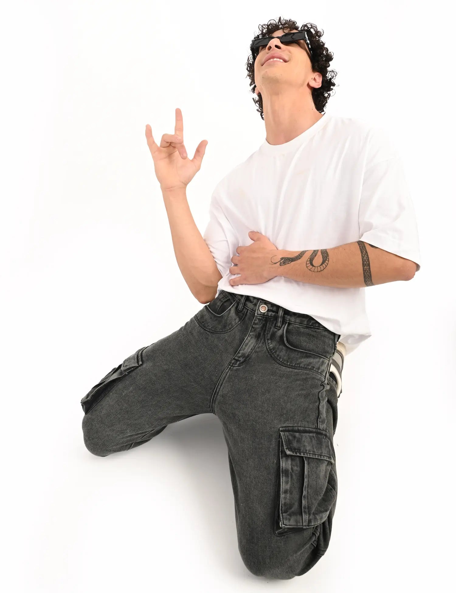 NexWear Utility Cargo Jeans – Tinted Grey