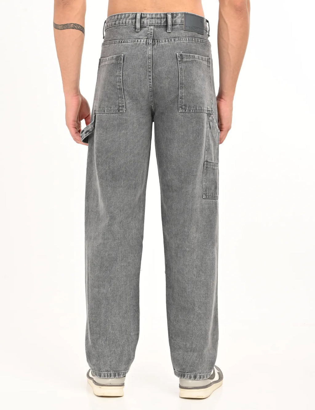 Men's Grey Utility Stitch Denim