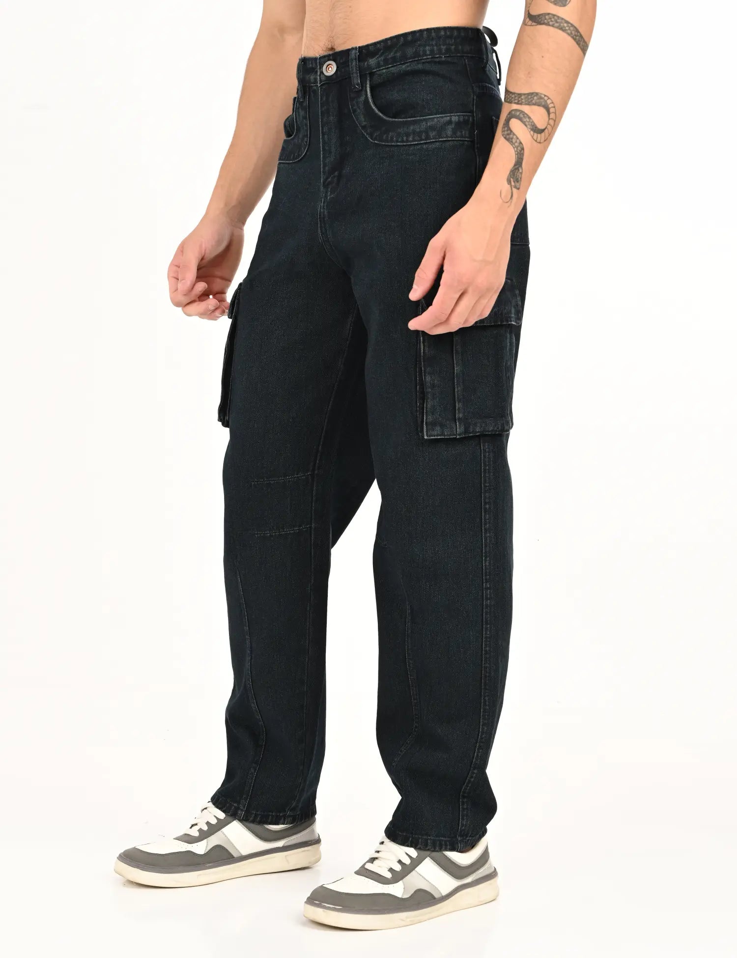 NexWear Utility Cargo Jeans – Tinted Brown