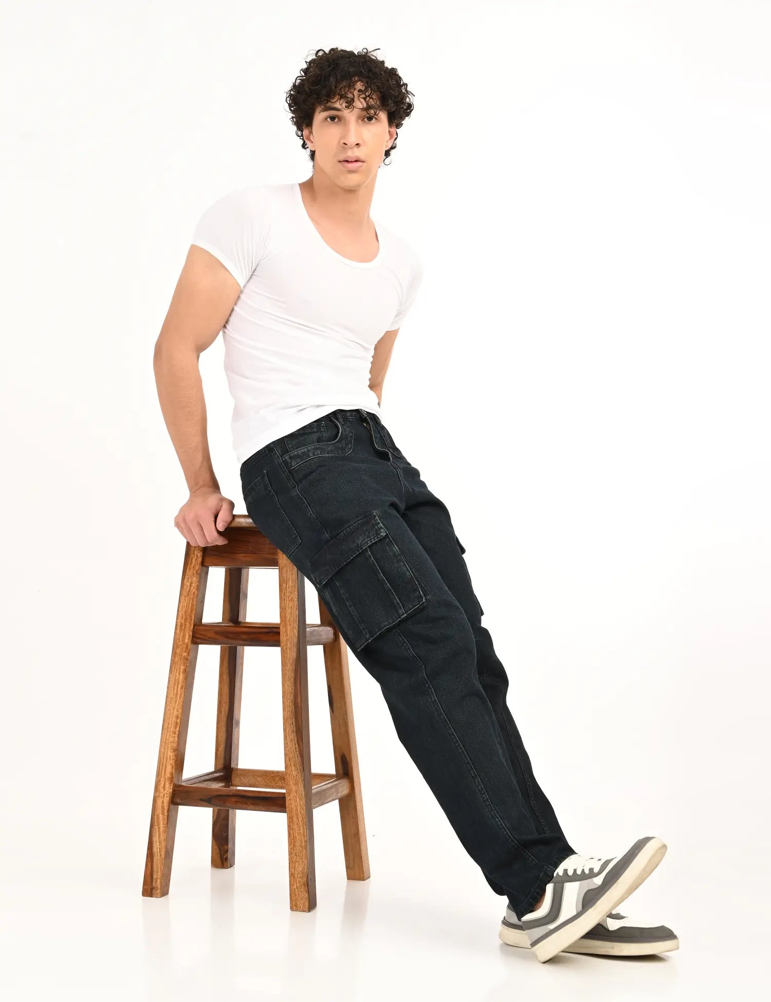 NexWear Utility Cargo Jeans – Tinted Brown