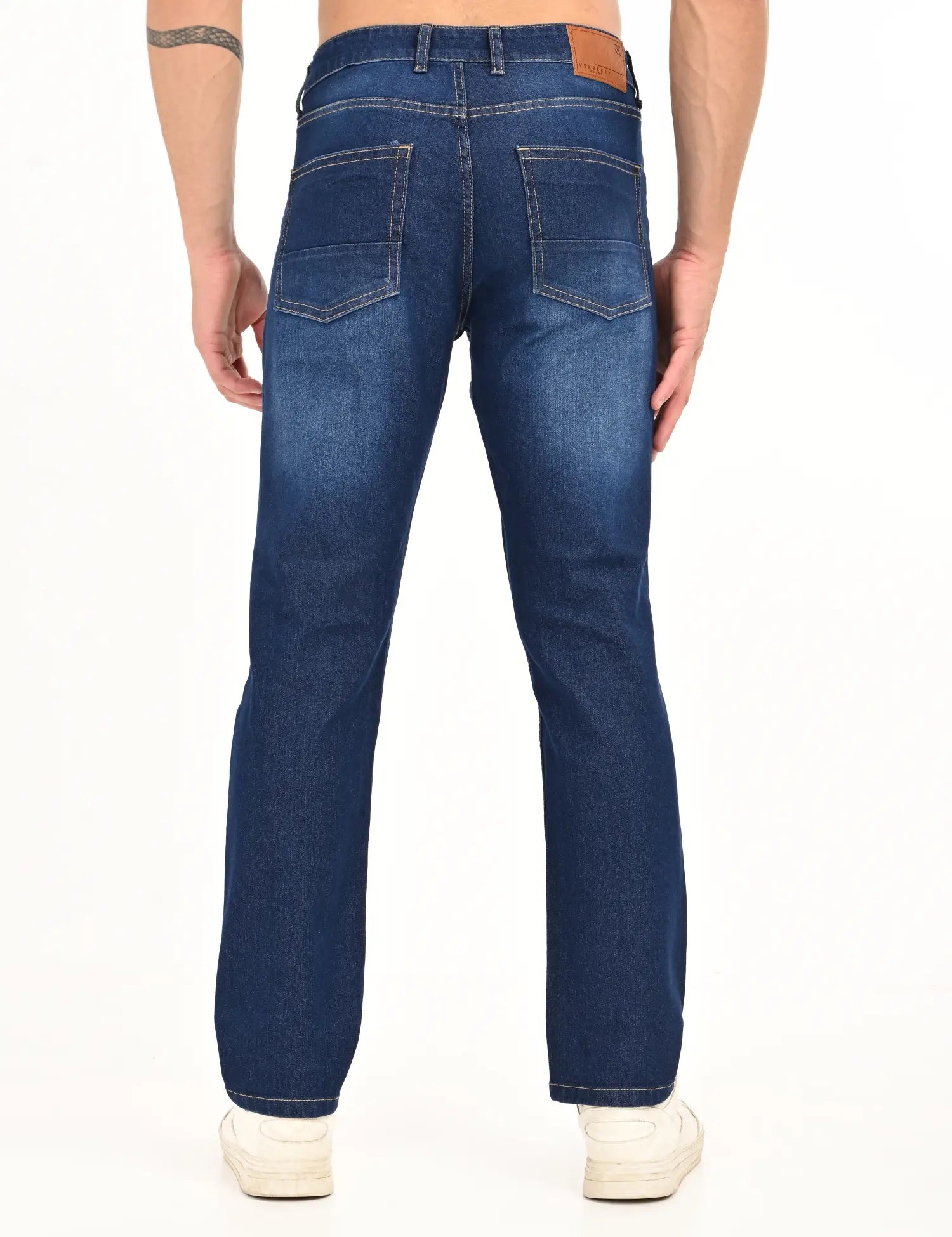Men’s Mid-Indigo Straight Fit Denim