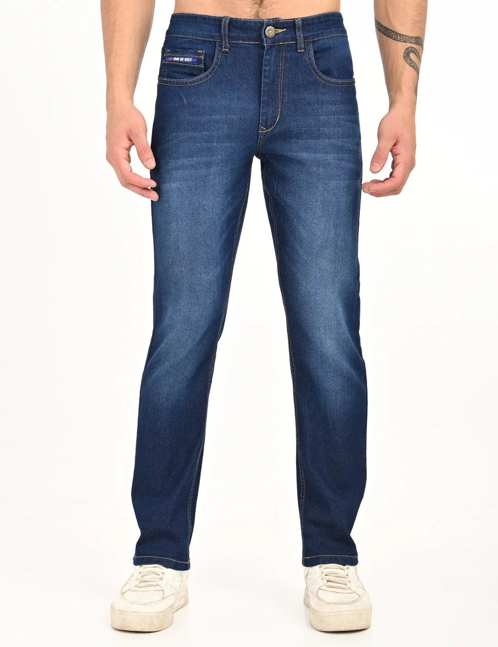 Men’s Mid-Indigo Straight Fit Denim