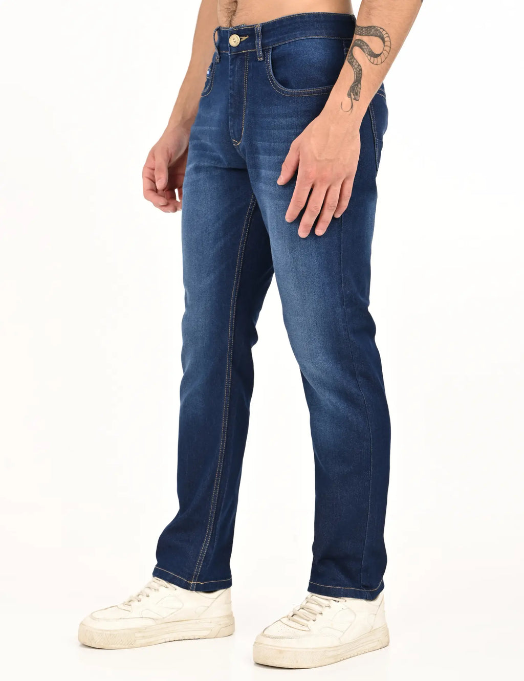 Men’s Mid-Indigo Straight Fit Denim