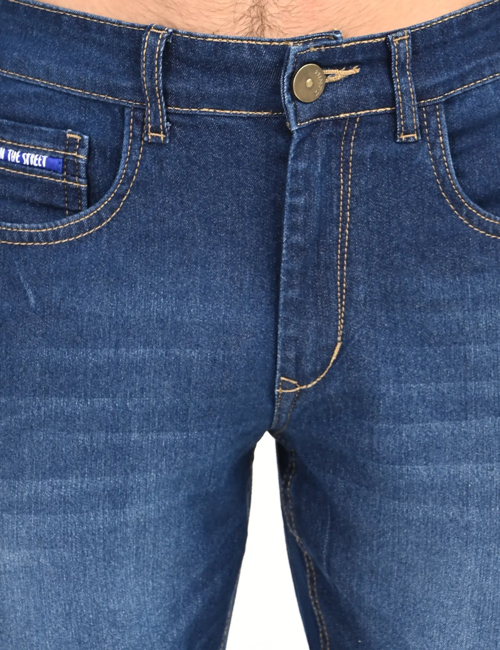 Men’s Mid-Indigo Straight Fit Denim