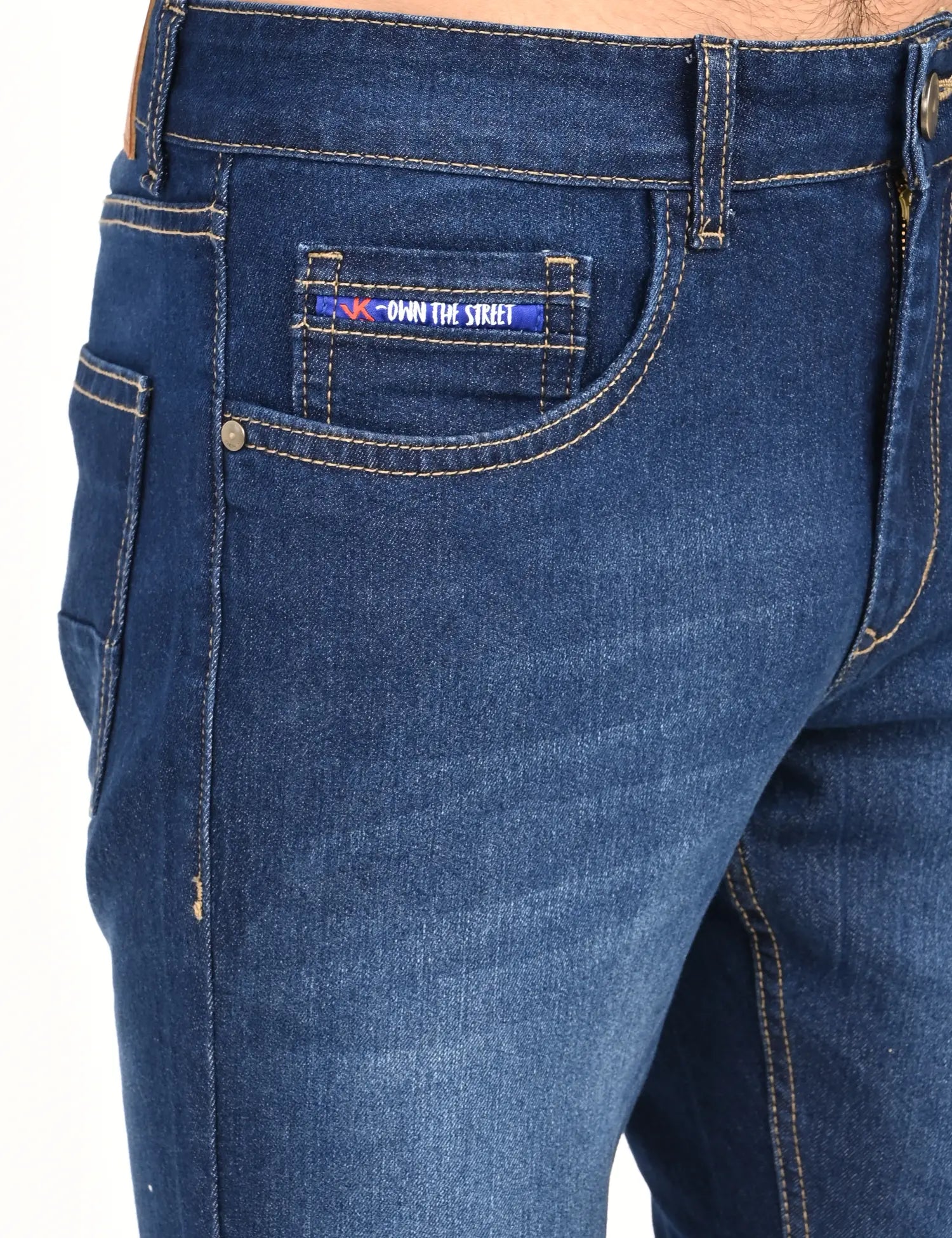 Men’s Mid-Indigo Straight Fit Denim