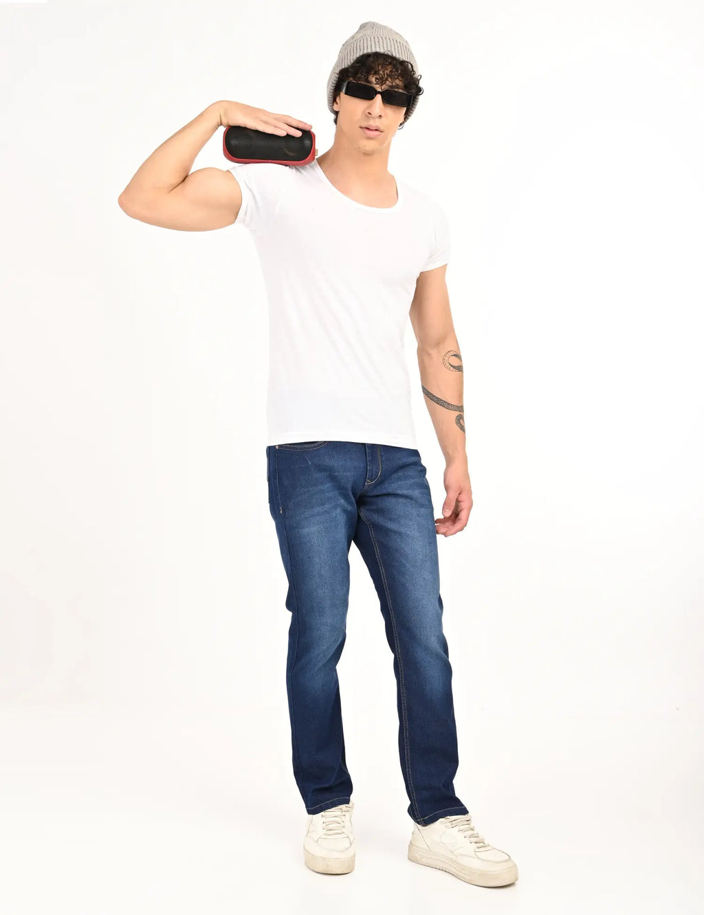 Men’s Mid-Indigo Straight Fit Denim