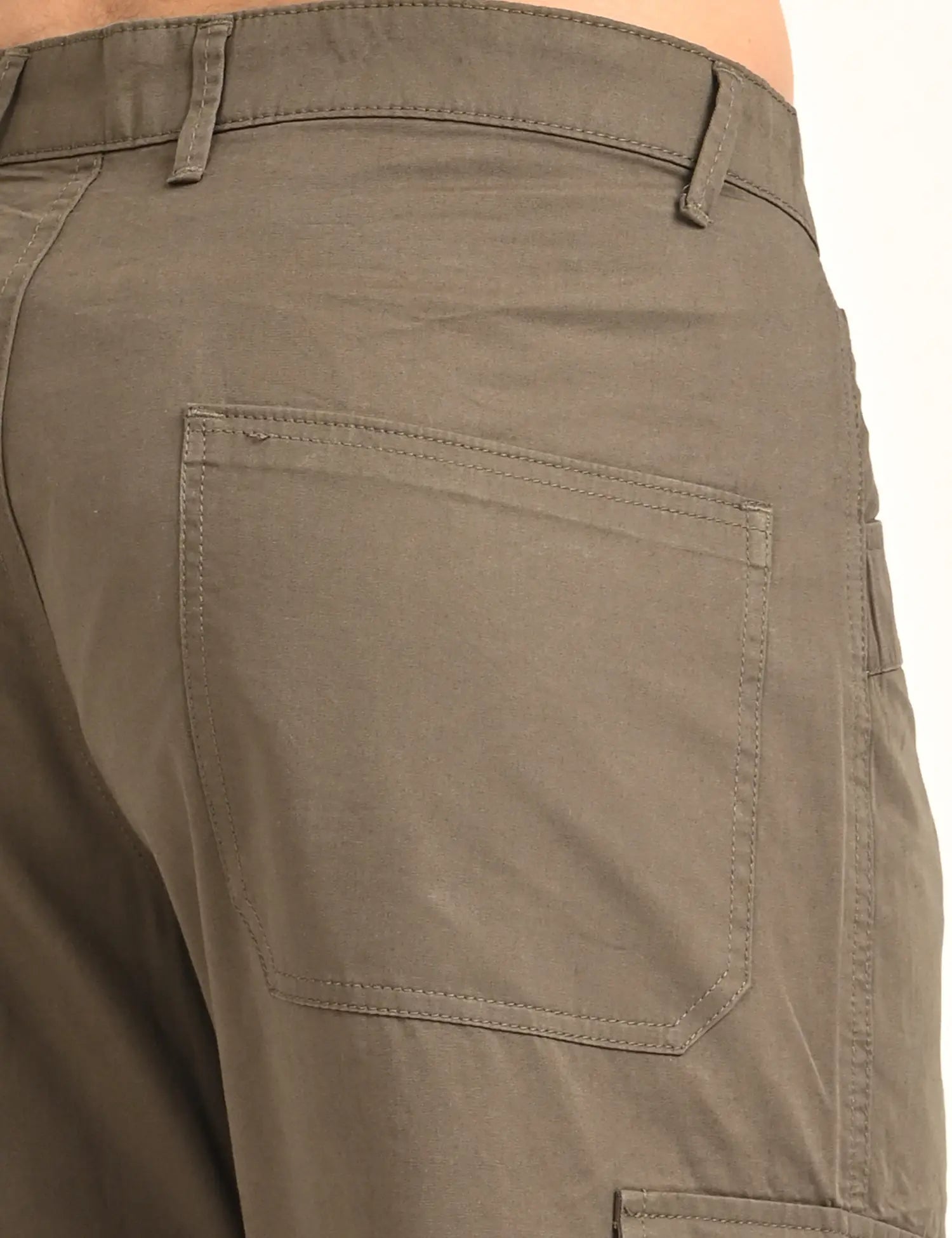 Men’s Straight Fit Utility Cargo Pants-Olive Grey