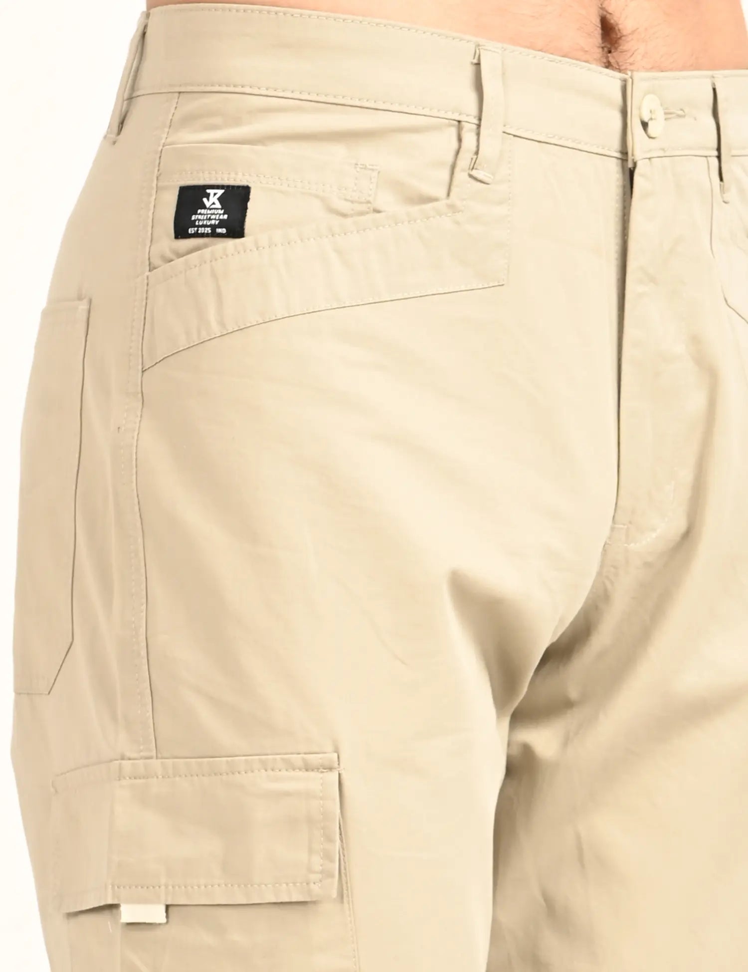 Men’s Straight Fit Utility Cargo Pants-Stone Grey