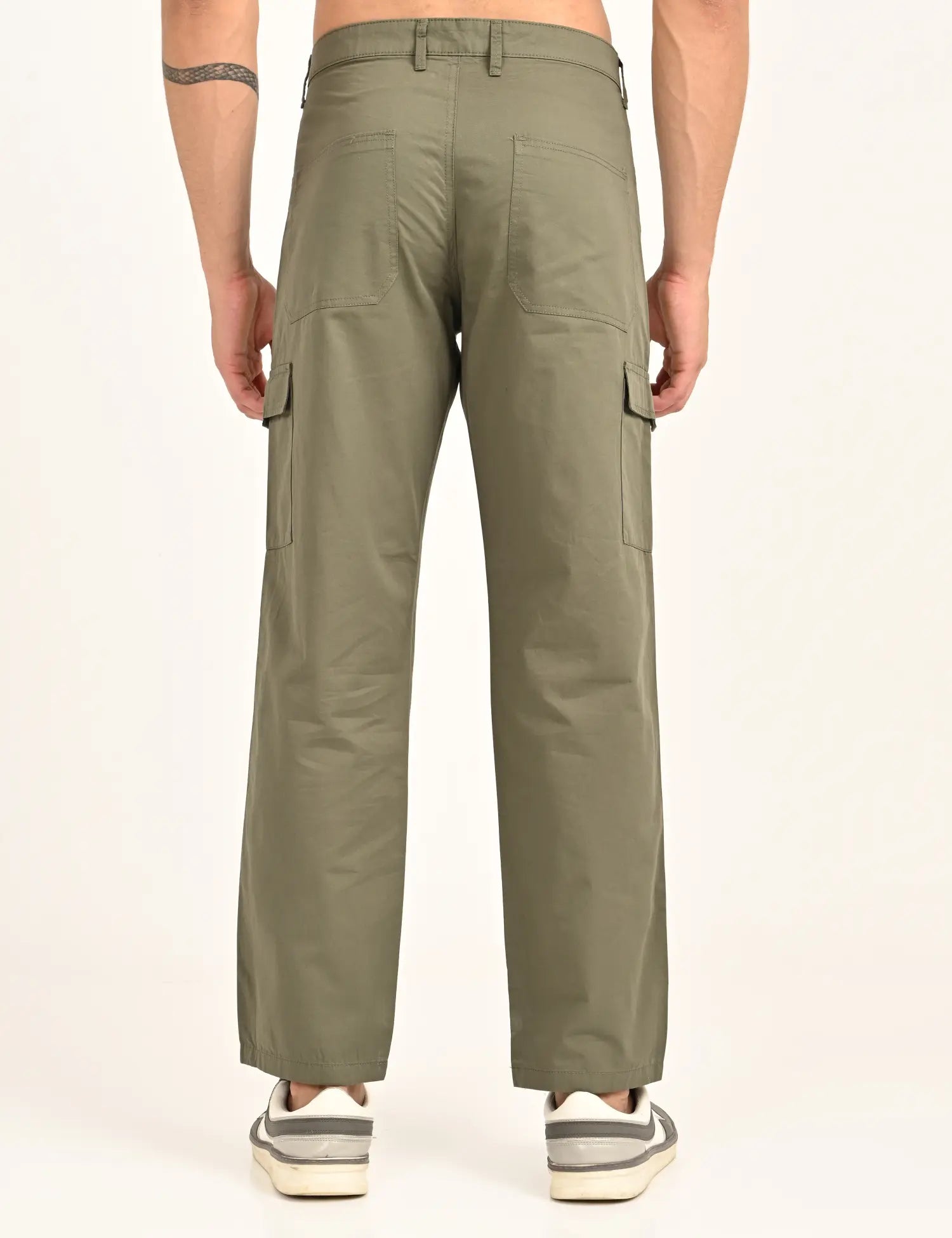 Men’s Straight Fit Utility Cargo Pants – Dusky Green