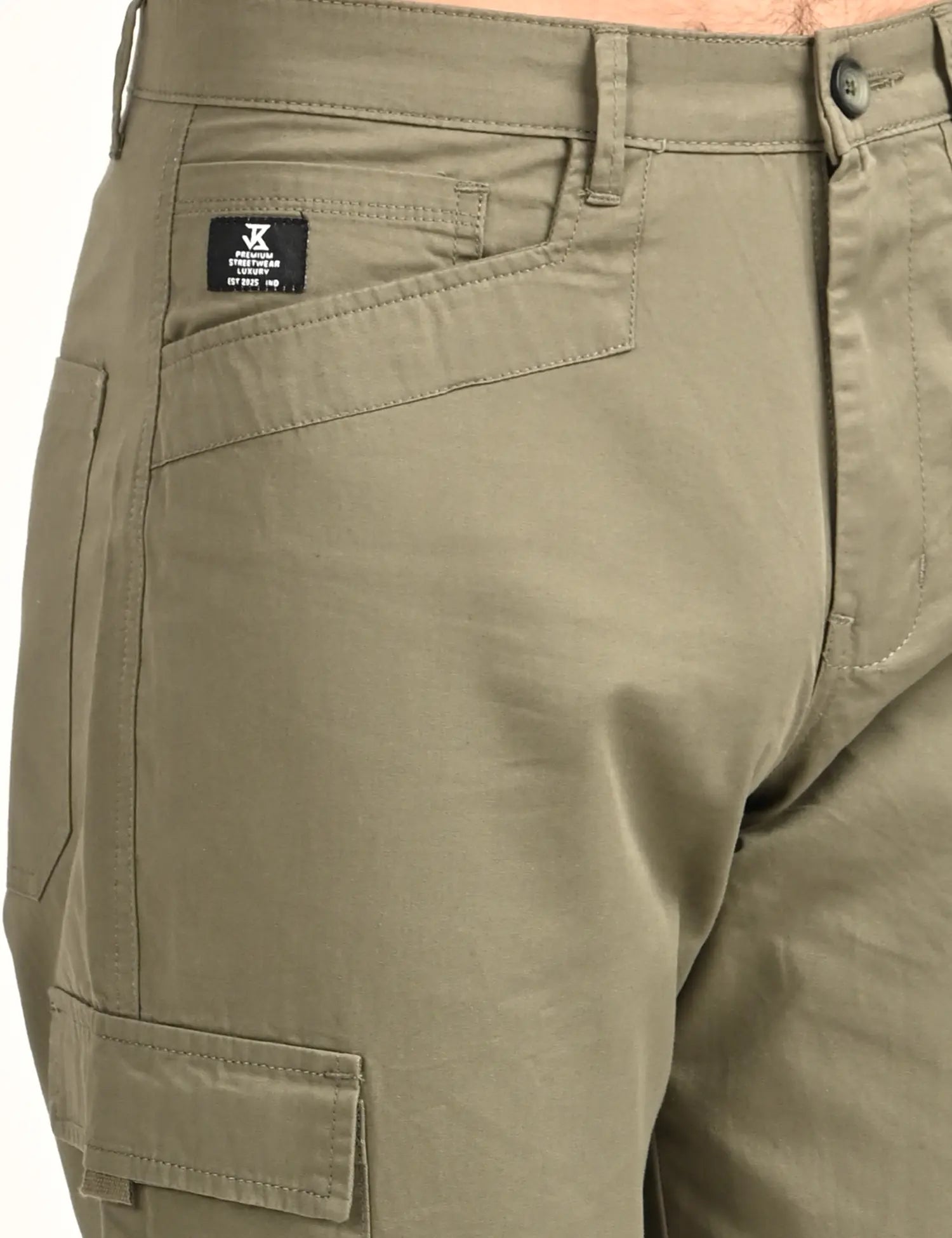 Men’s Straight Fit Utility Cargo Pants – Dusky Green