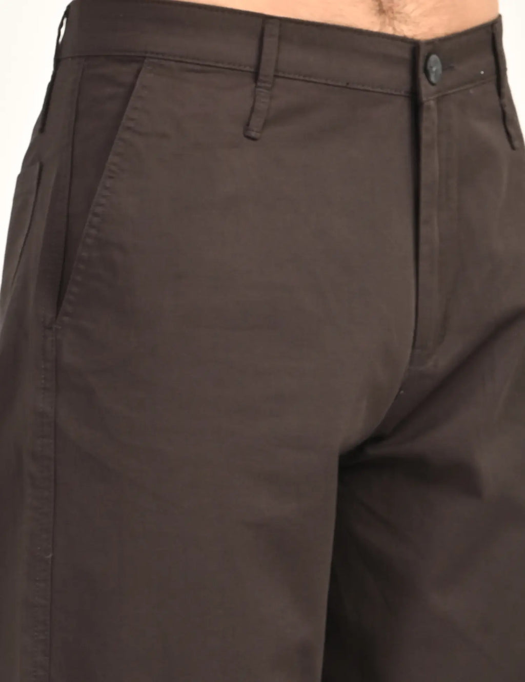 Men’s Relaxed Fit Straight Crop Cotton Pants-Charcoal Grey